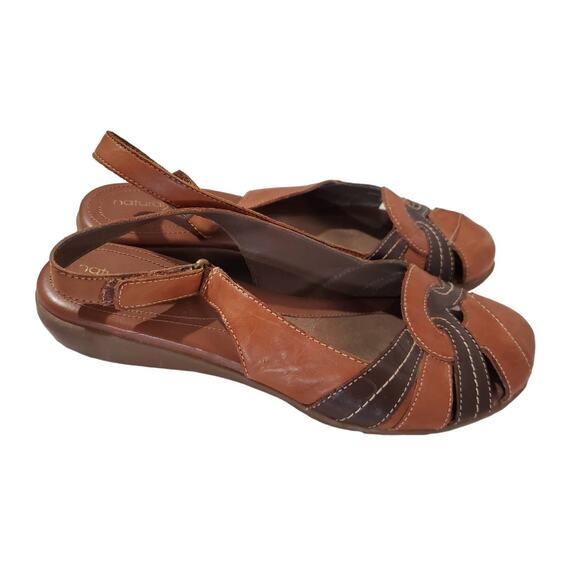 Natural Soul Naturalizer Civil Leather Slingback Sandals Womens Size 10 Comfort - Picture 6 of 11